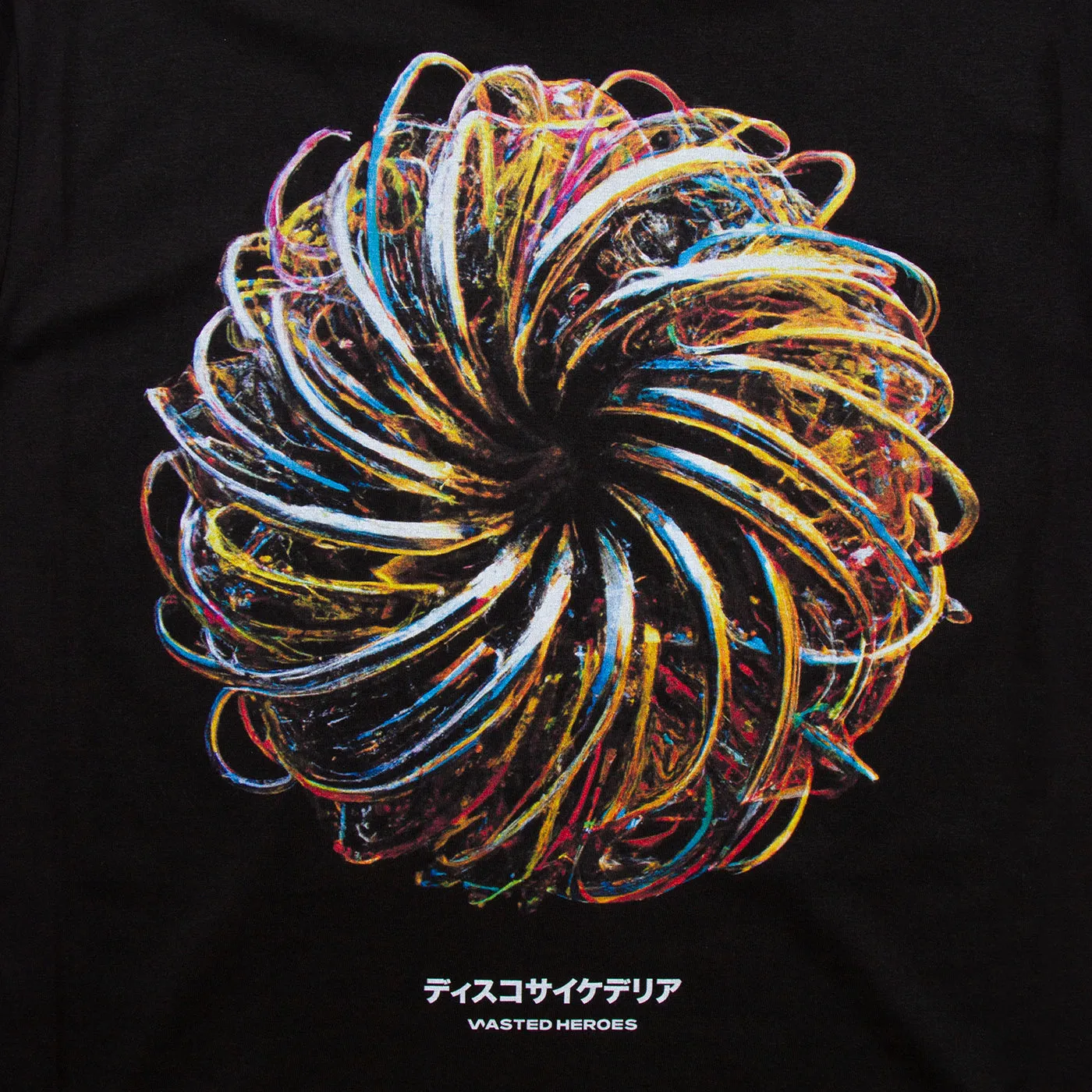 029 Disco Psychedelia Back Print - Tshirt - Black