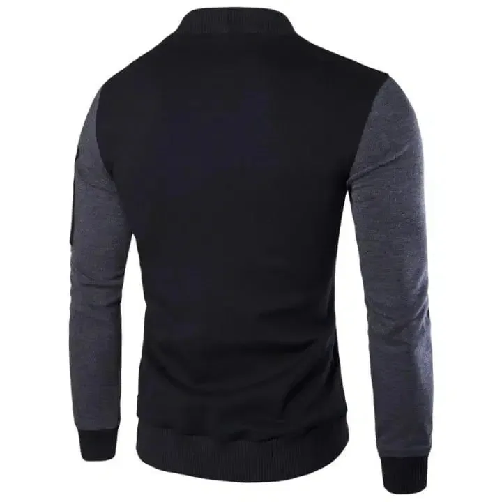 1 Pc Men's Fit Body Fleece Plain Jacket- Black