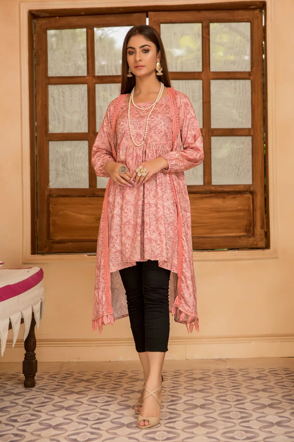 1PC Anarkali Digital Linen Shirt 23