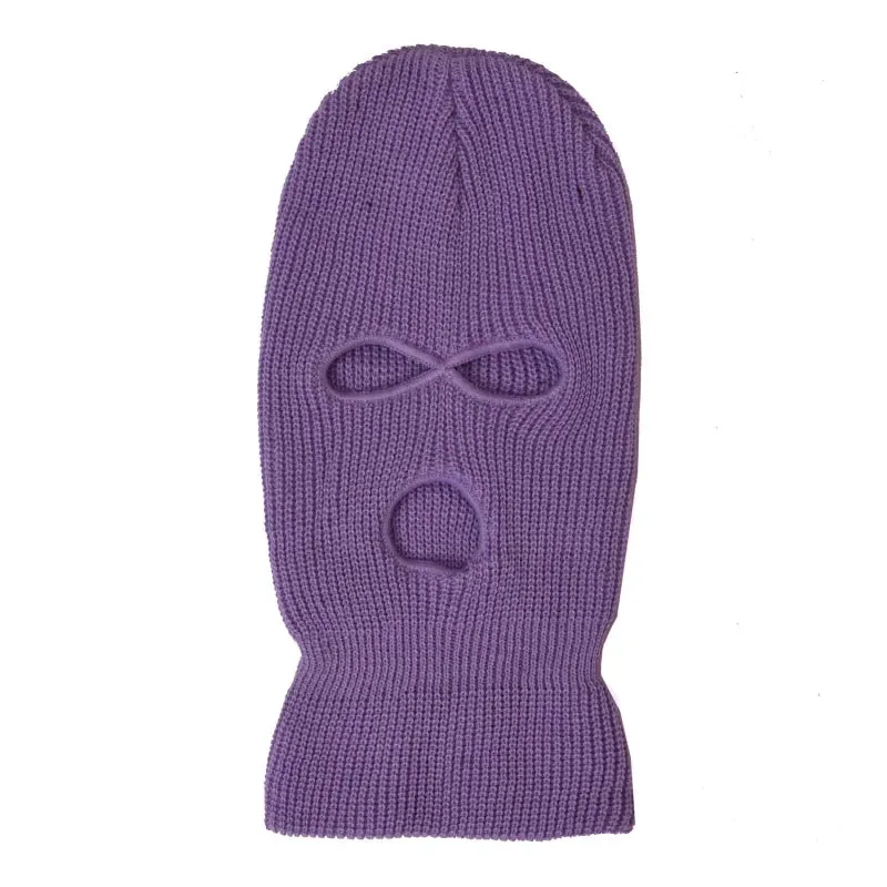 2023 New Fashion 3-Hole Knitted Full Face Cover Ski Mask Winter Balaclava Warm Knit Full Face Mask For Outdoor Sports