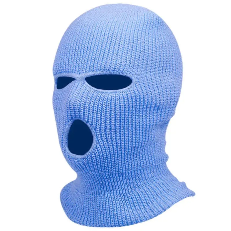 2023 New Fashion 3-Hole Knitted Full Face Cover Ski Mask Winter Balaclava Warm Knit Full Face Mask For Outdoor Sports