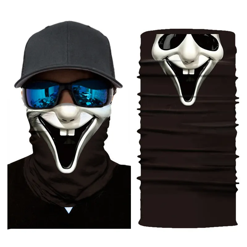 3D Clown Digital Printing Outdoor Sports Sun Protection Scarf Quick-Drying Mask