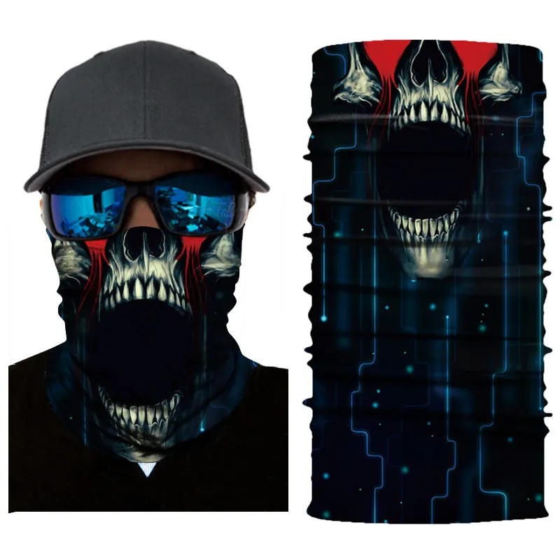 3D digital print windproof outdoor cycling mask and face towel