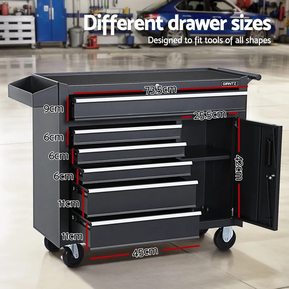 6-Drawer Steel Tool Chest Cabinet with Wheels Giantz