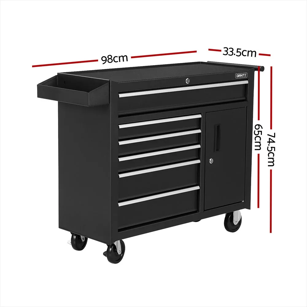 6-Drawer Steel Tool Chest Cabinet with Wheels Giantz