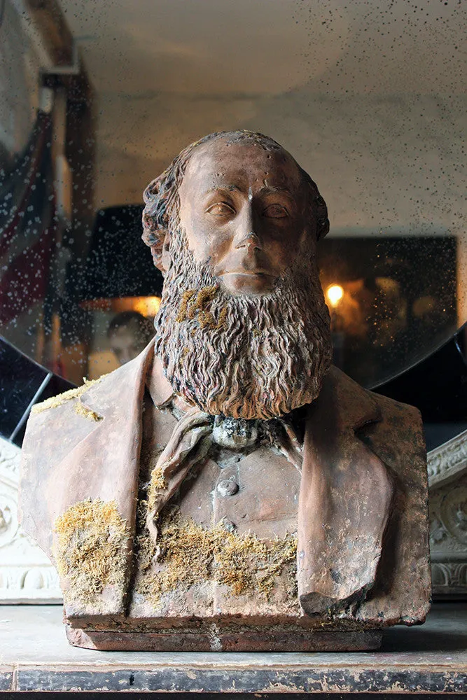 A Decorative Mid-Victorian Terracotta Bust of a Bearded Gentleman Signed ‘A.COKE 1871’