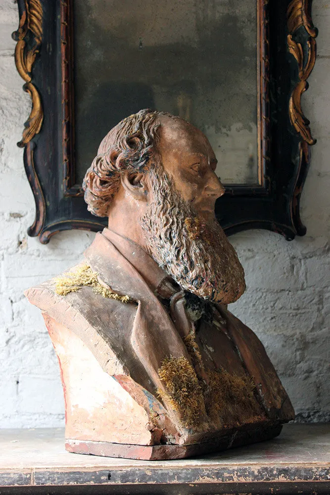 A Decorative Mid-Victorian Terracotta Bust of a Bearded Gentleman Signed ‘A.COKE 1871’