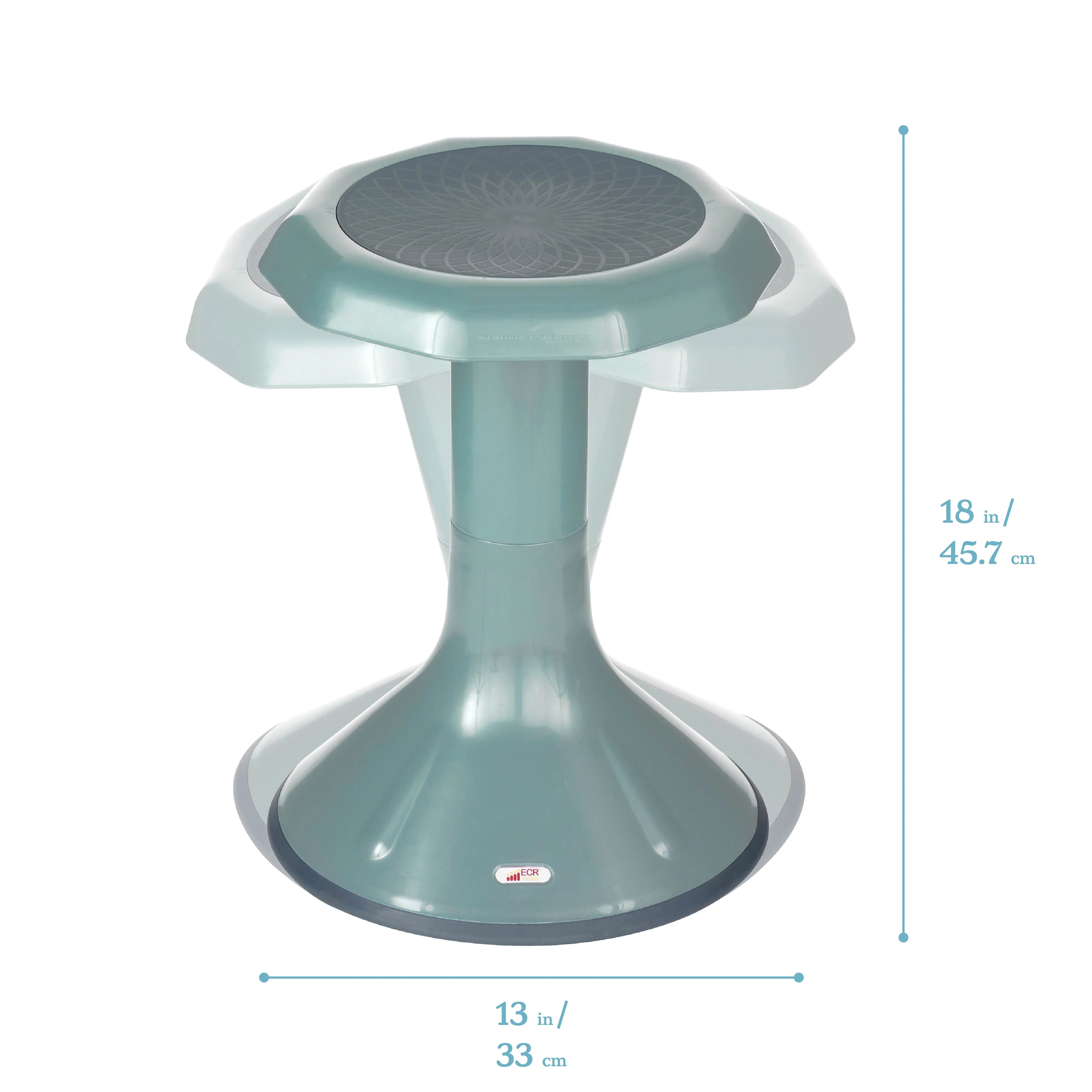 ACE Active Core Engagement Wobble Stool, Portable Flexible Seating, 18in Seat Height