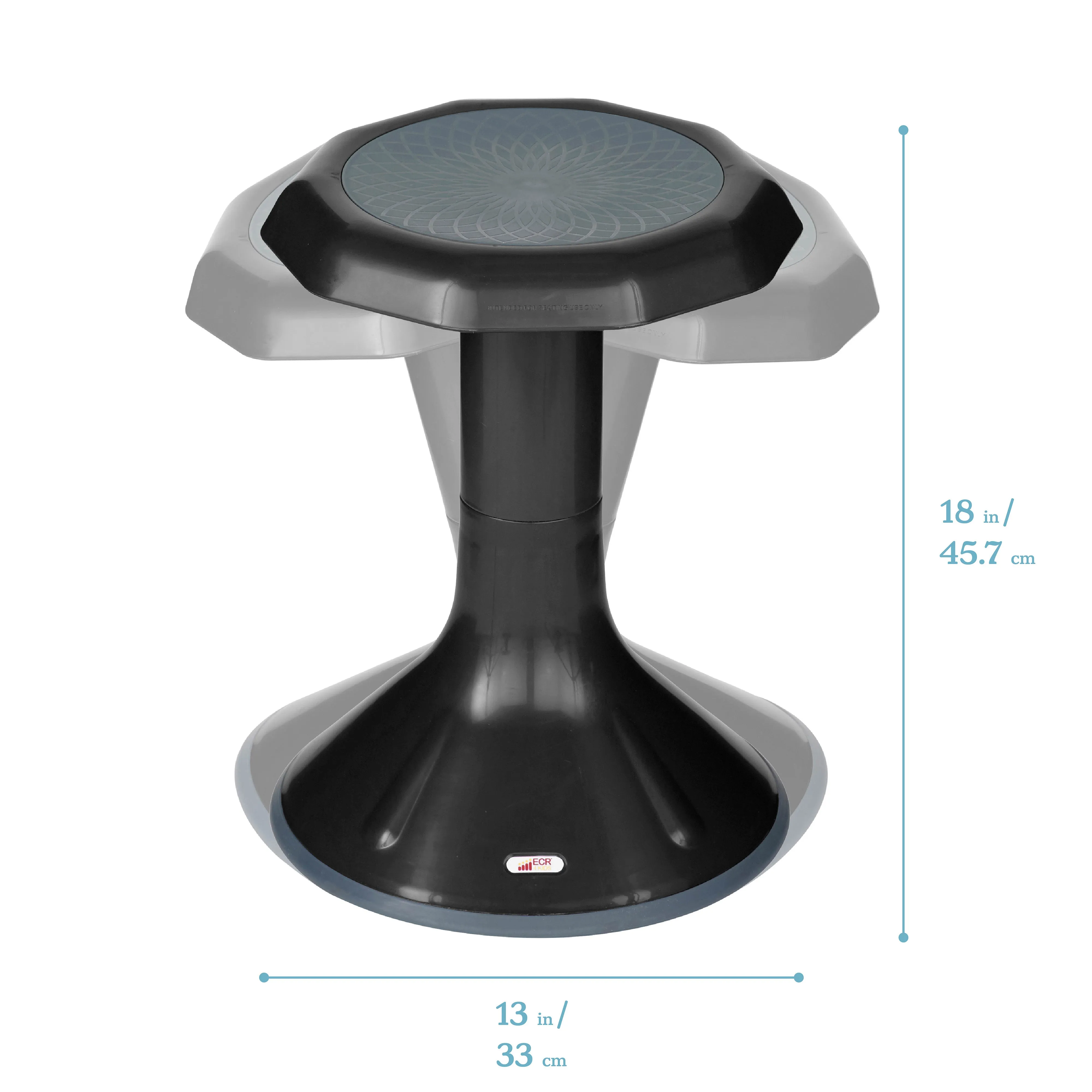 ACE Active Core Engagement Wobble Stool, Portable Flexible Seating, 18in Seat Height