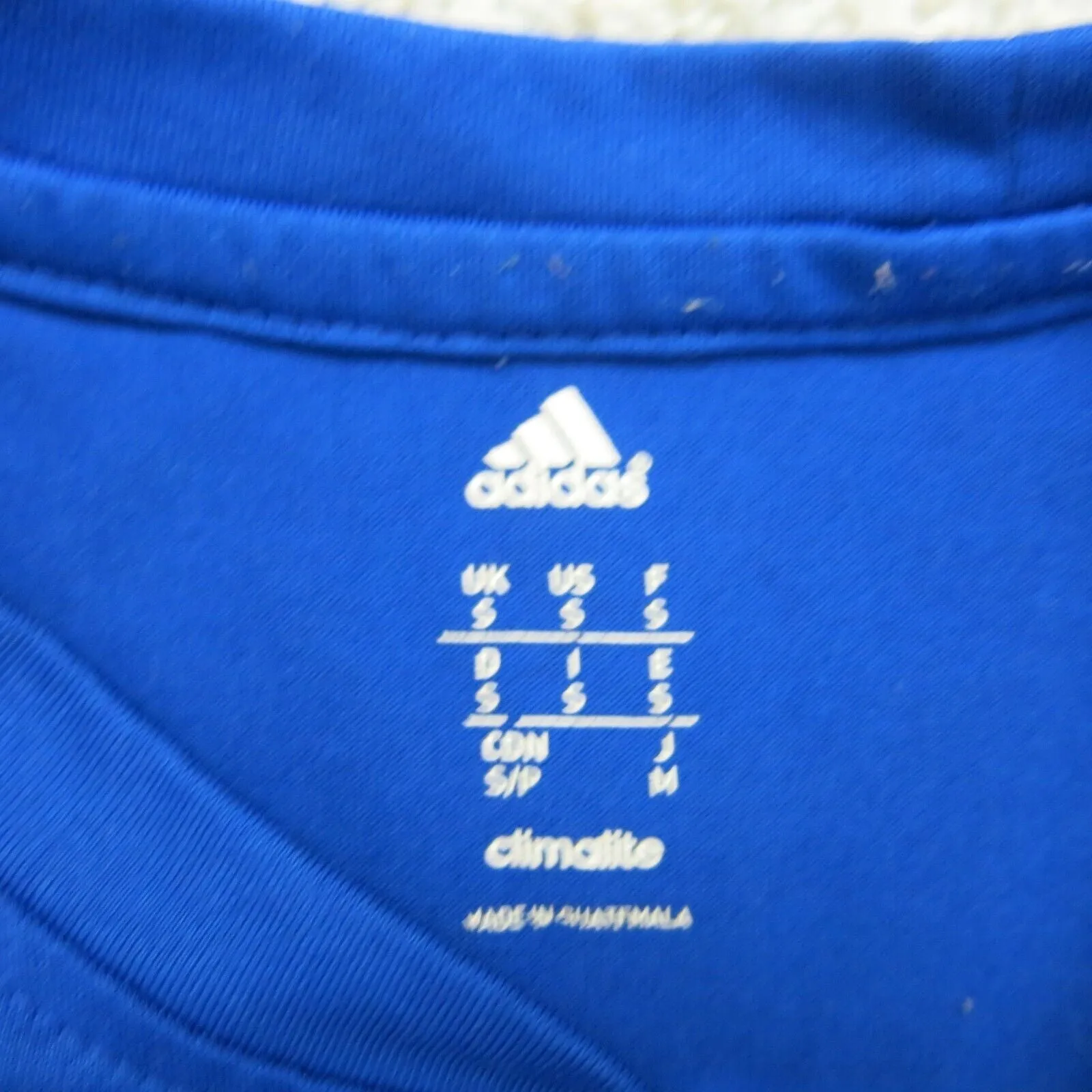 Adidas Climalite Mens Crew Neck T Shirt Short Sleeves Graphic Blue Size Small