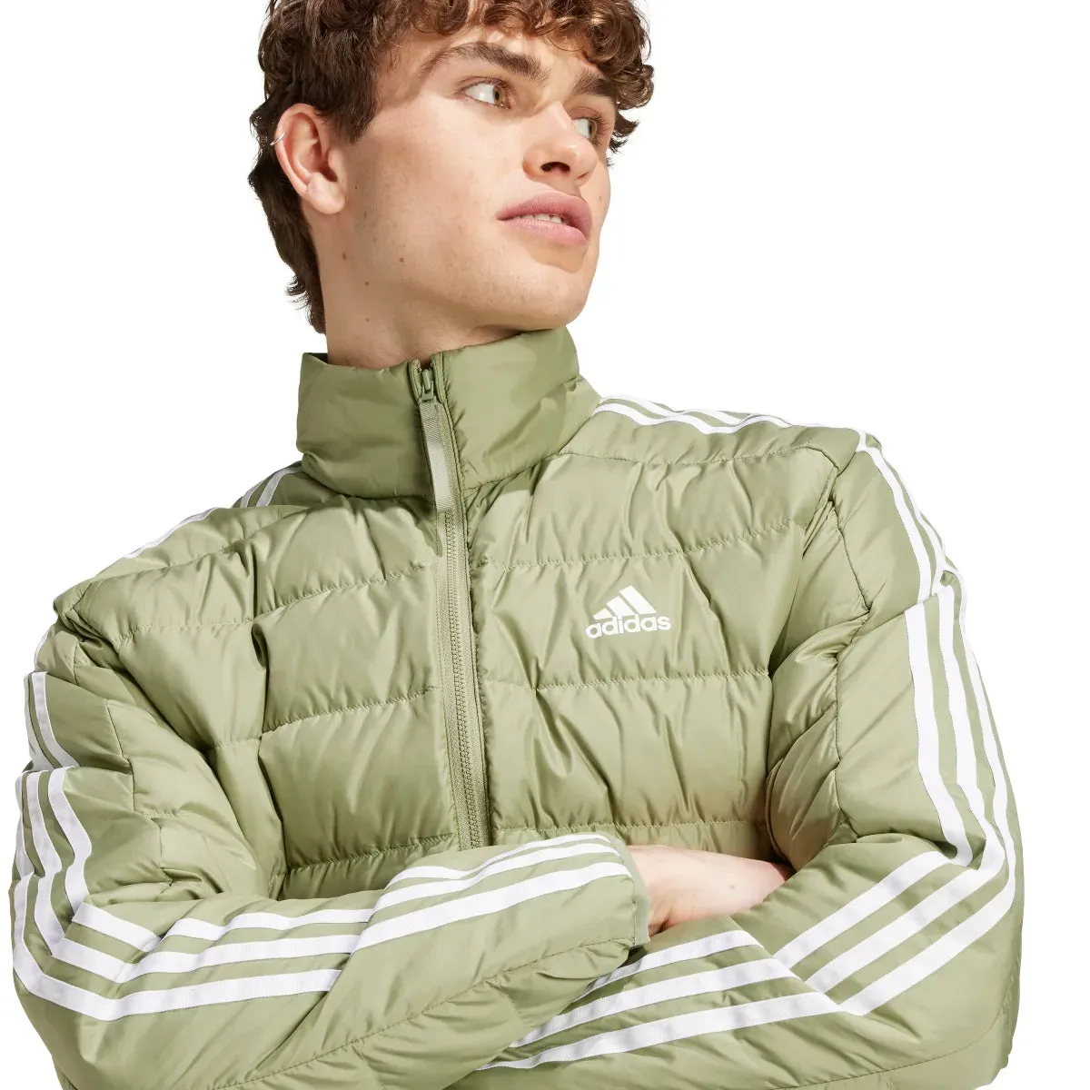 adidas Men's Essentials 3-Stripes Light Down Jacket (Tall)