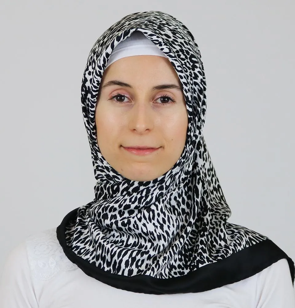 Aker Satin Square Hijab Scarf 5005 914 Black