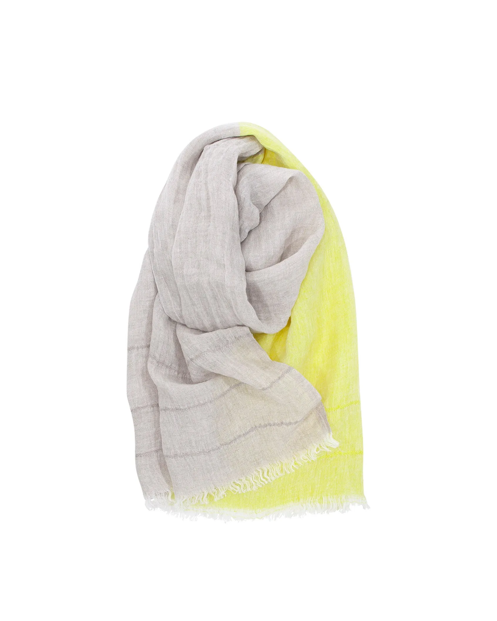 Aloft Linen Scarf - Yellow Split