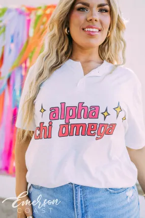 Alpha Chi Omega Sparkles Henley