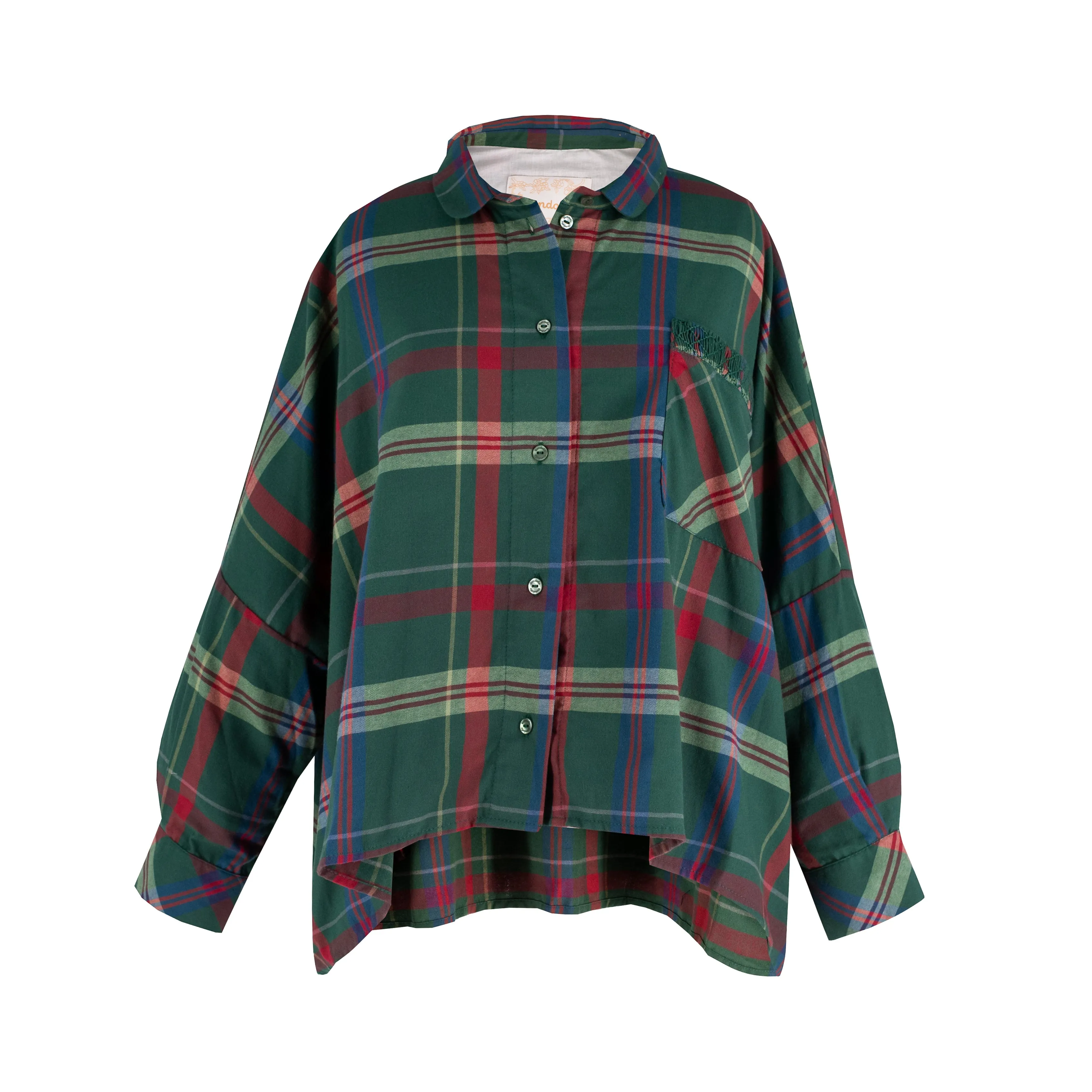 Amber Women’s Shirt - Green Tartan