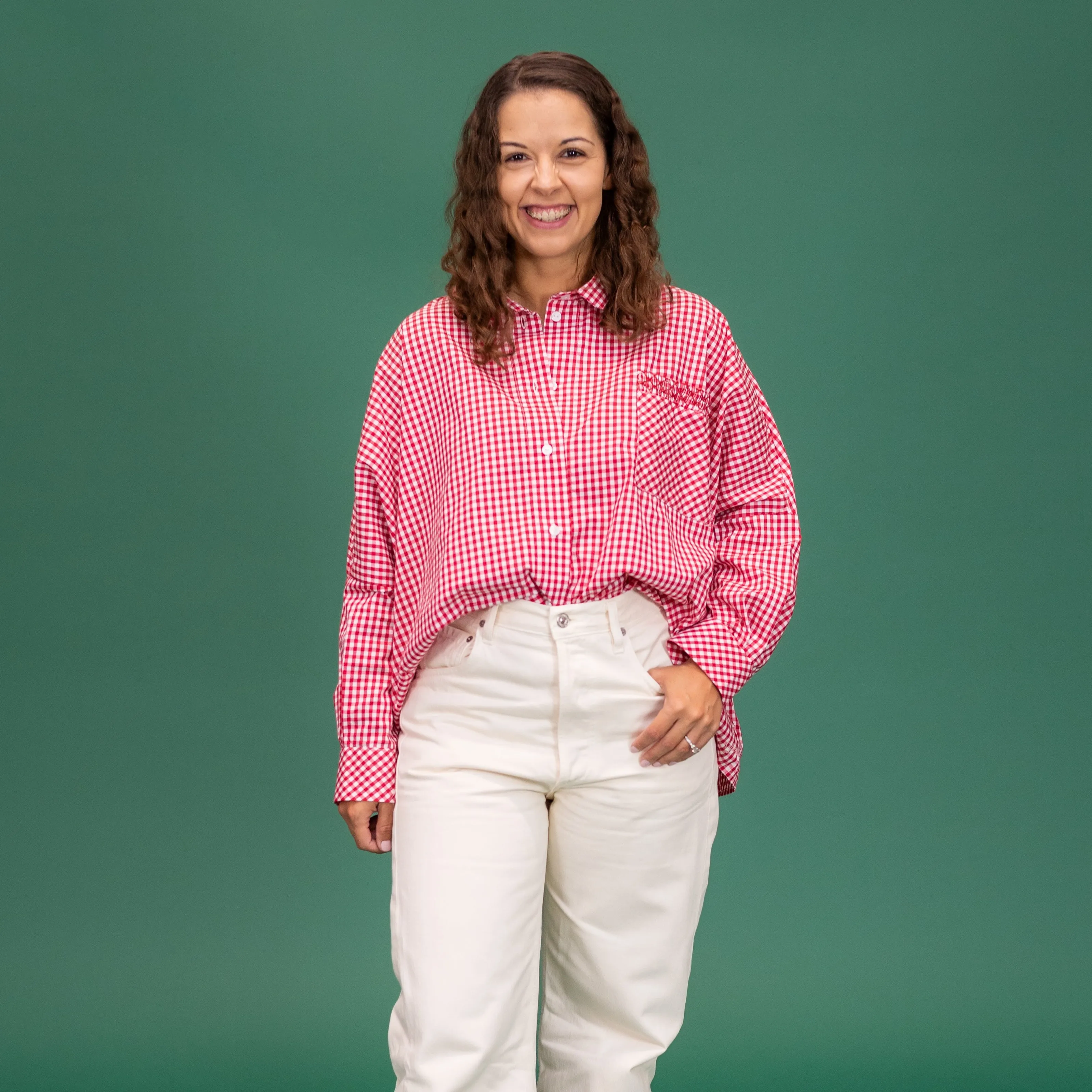 Amber Women’s Shirt - Red Gingham