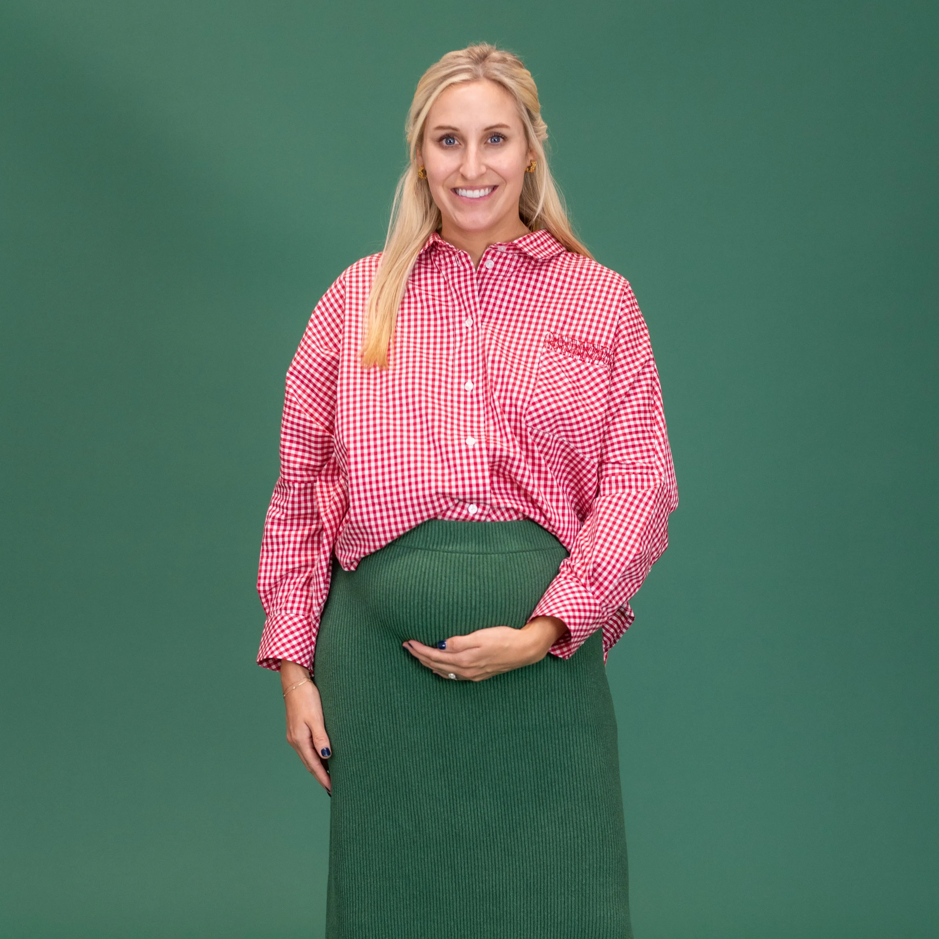 Amber Women’s Shirt - Red Gingham