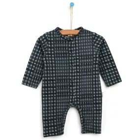 Antebies Newborn Penguin Organic Jumpsuit - Dark Grey