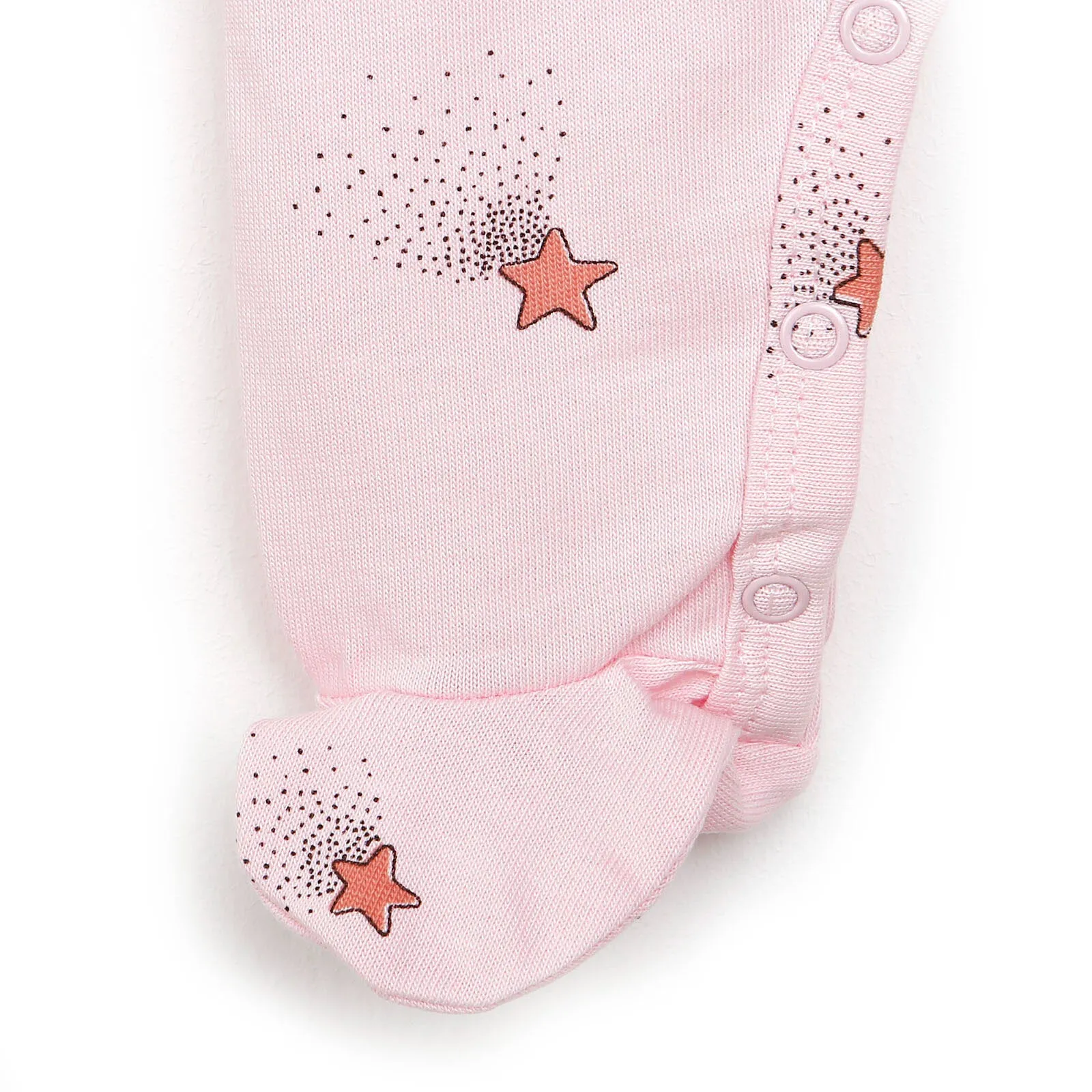 Antebies Newborn Stars Organic Footed Jumpsuit - Pink