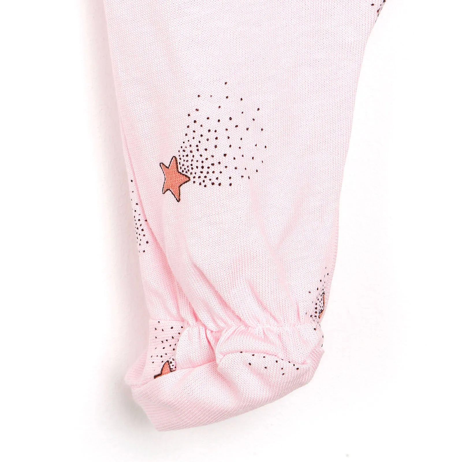 Antebies Newborn Stars Organic Footed Jumpsuit - Pink