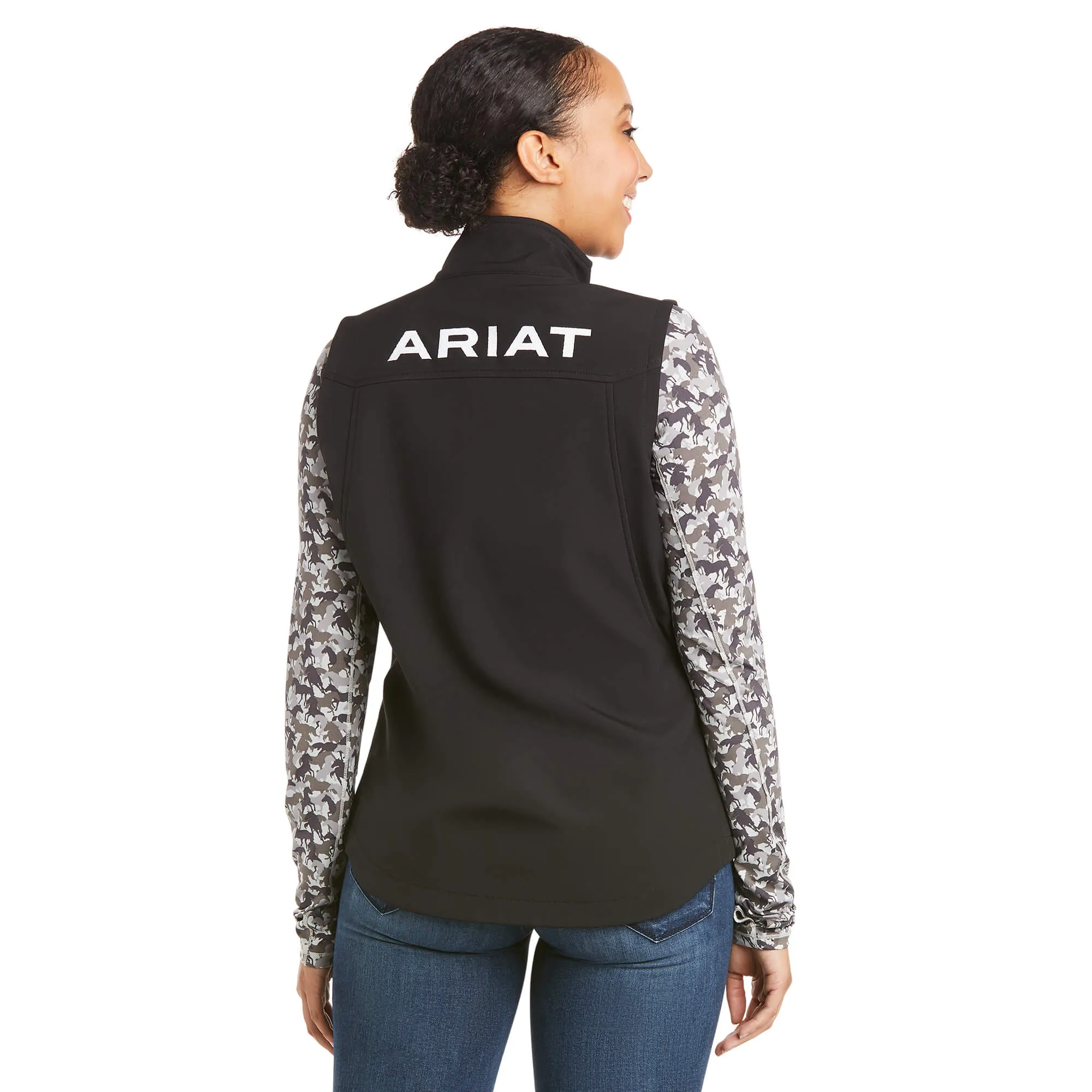 Ariat Ladies New Team Black Softshell Full-Zip Vest 10020762