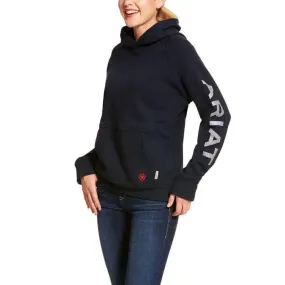 ARIAT - Women's FR Primo Fleece Logo Hoodie, Navy