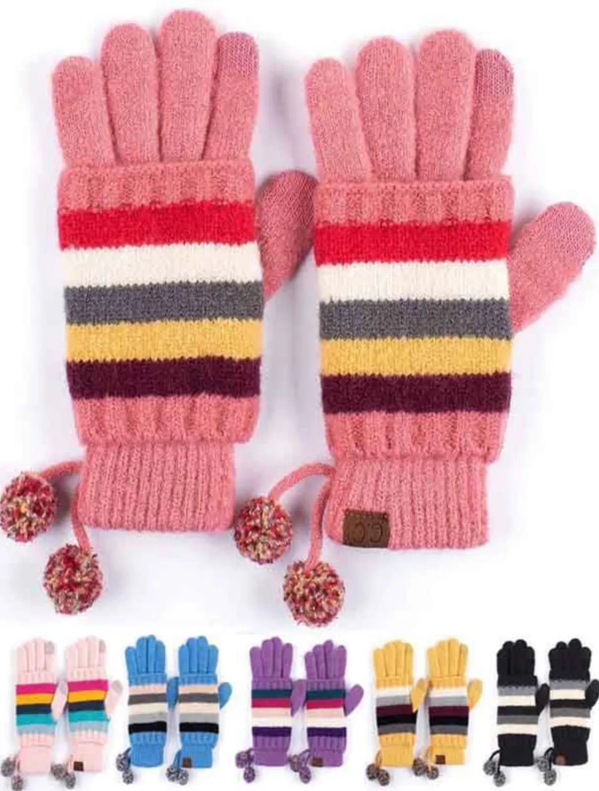 Authentic CC Multi Striped Ribbed Collection Hat, Scarf and Gloves (all sold separately)