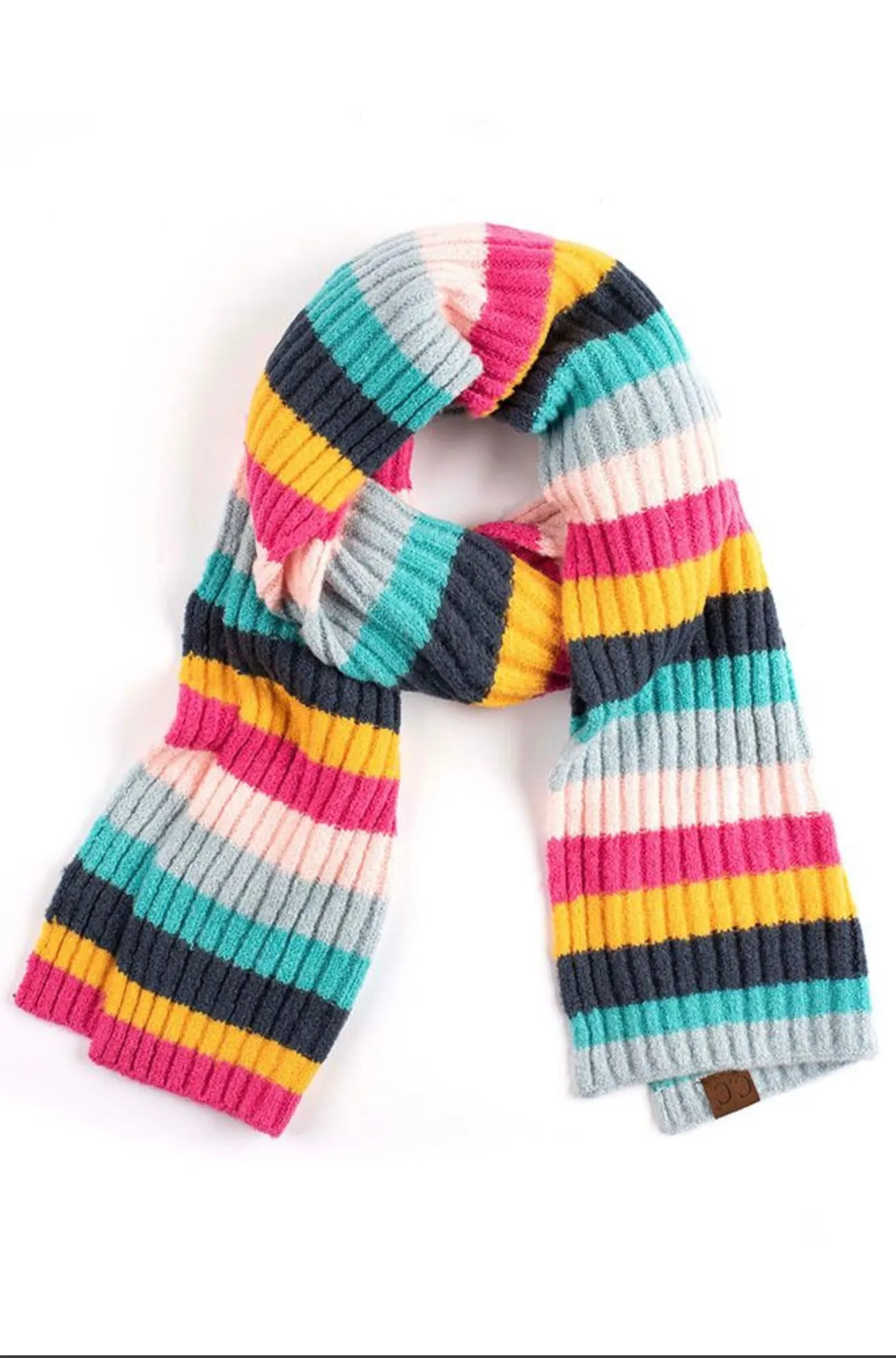 Authentic CC Multi Striped Ribbed Collection Hat, Scarf and Gloves (all sold separately)