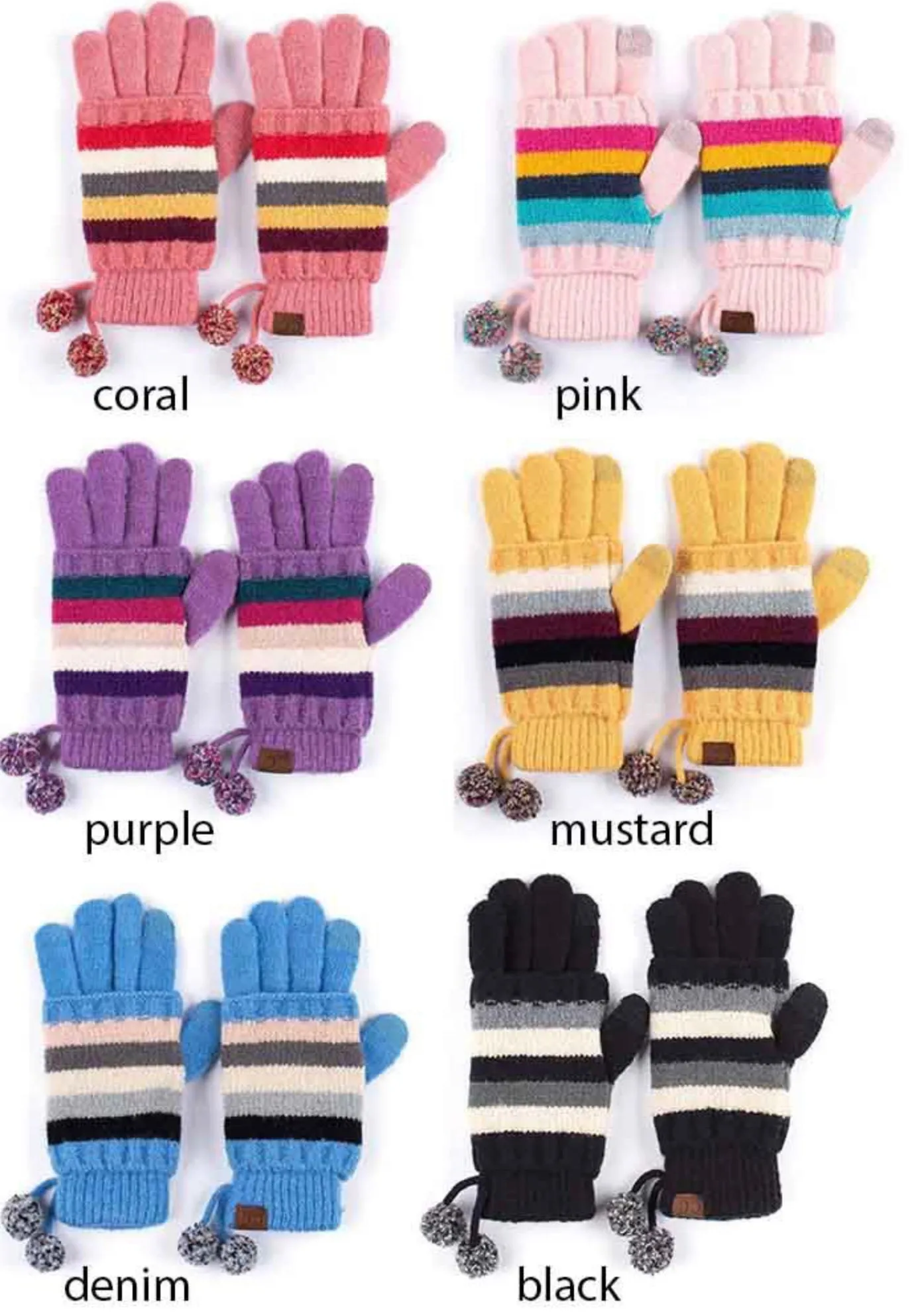 Authentic CC Multi Striped Ribbed Collection Hat, Scarf and Gloves (all sold separately)