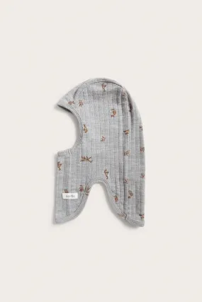 Baby & kids' grey fox wool balaclava