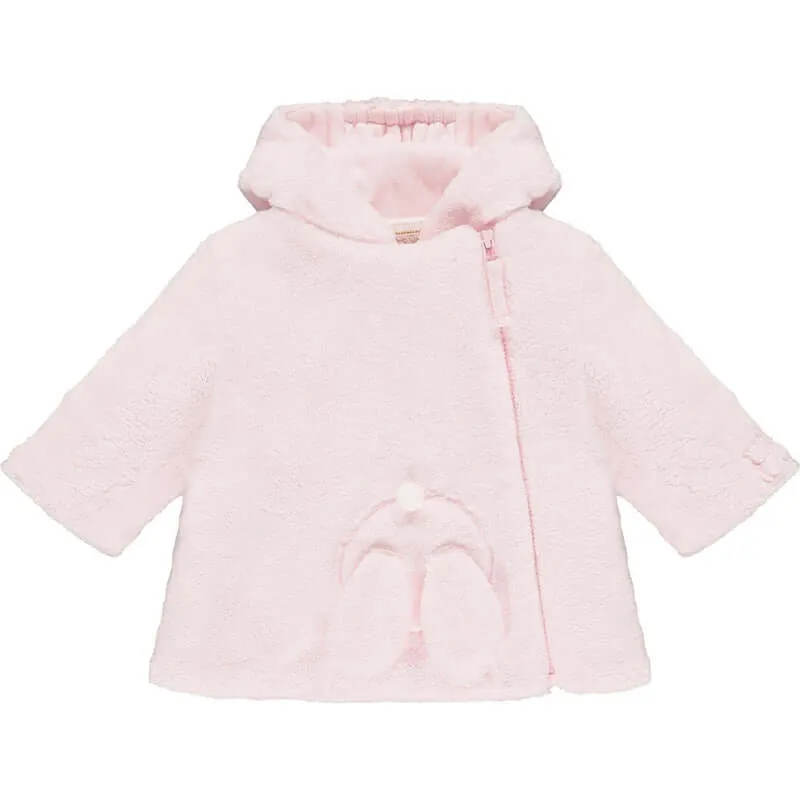 Baby Girls Pink Aurora Fleece Jacket with Bunny