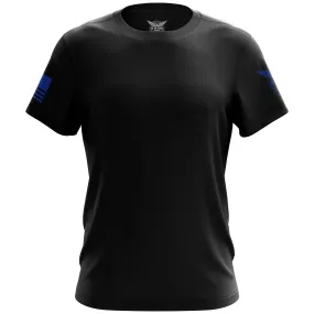 Basic - Black   Blue Short Sleeve Shirt