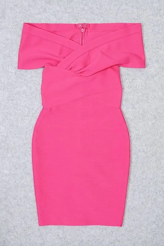 Bea Bandage Dress - Hot Pink