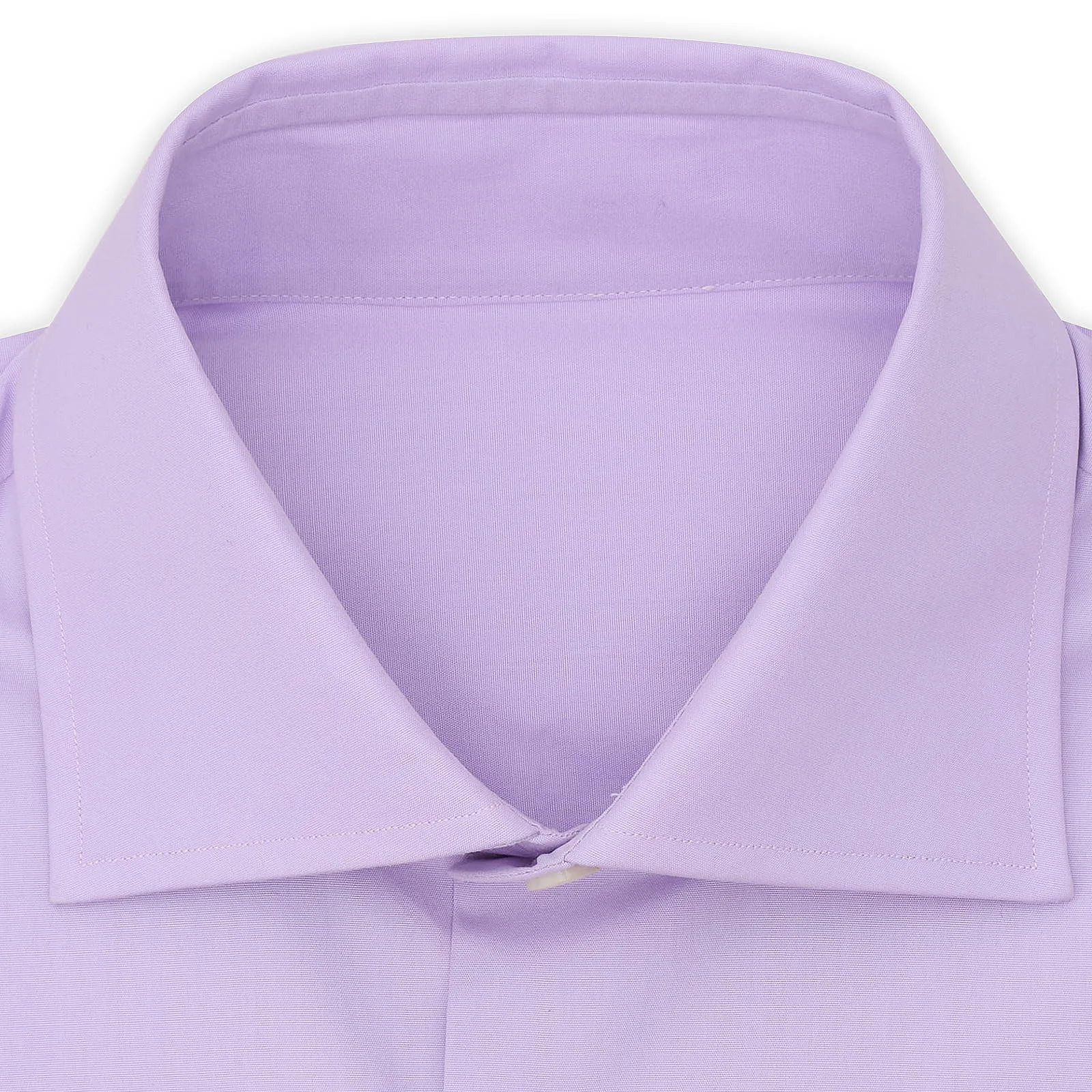 BESPOKE ATHENS Handmade Light Purple Cotton French Cuff Dress Shirt EU 38 NEW US 15