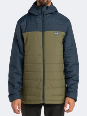 Billabong Surf Check Technical Puffer Men Lifestyle Jacket Military