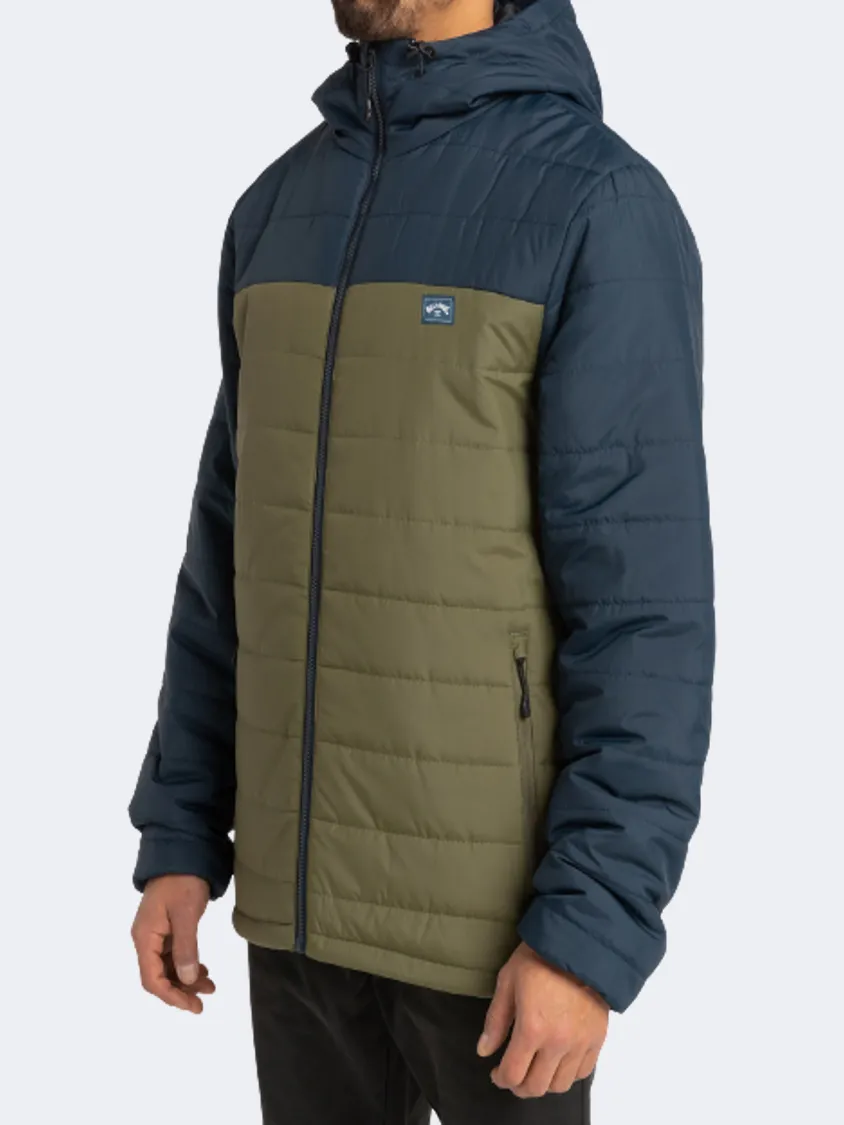 Billabong Surf Check Technical Puffer Men Lifestyle Jacket Military