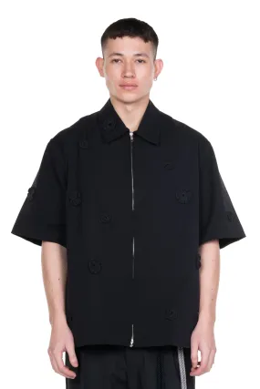 Black Zip Up Box Shirt