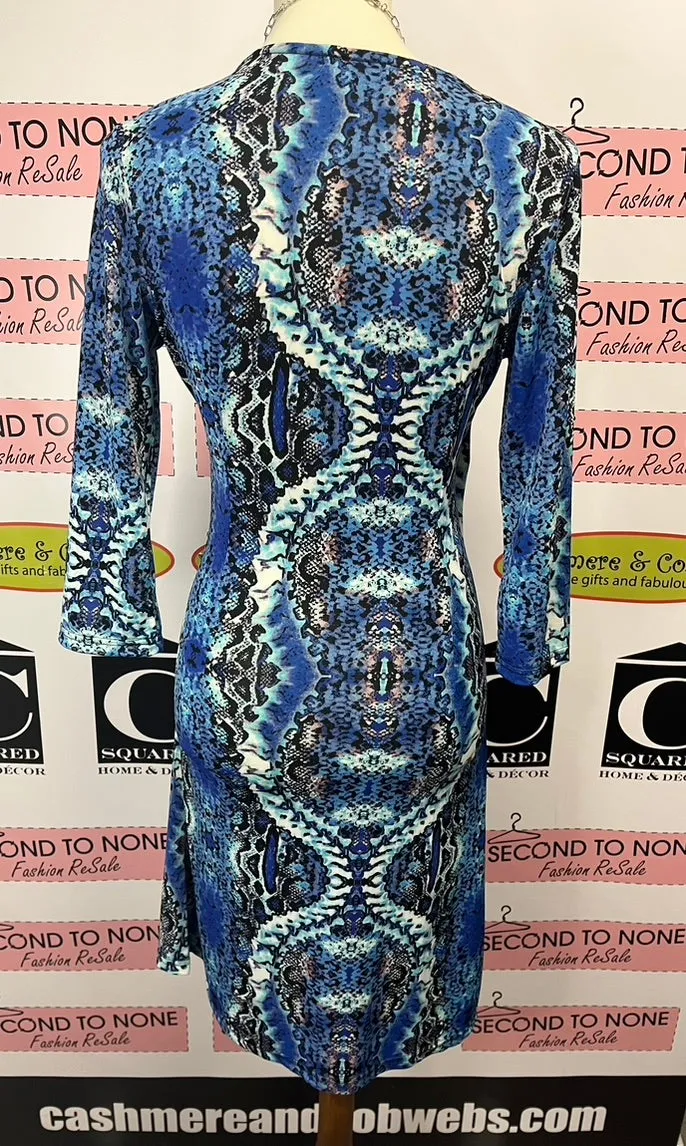 Blue Snakeskin Dress (Size S)