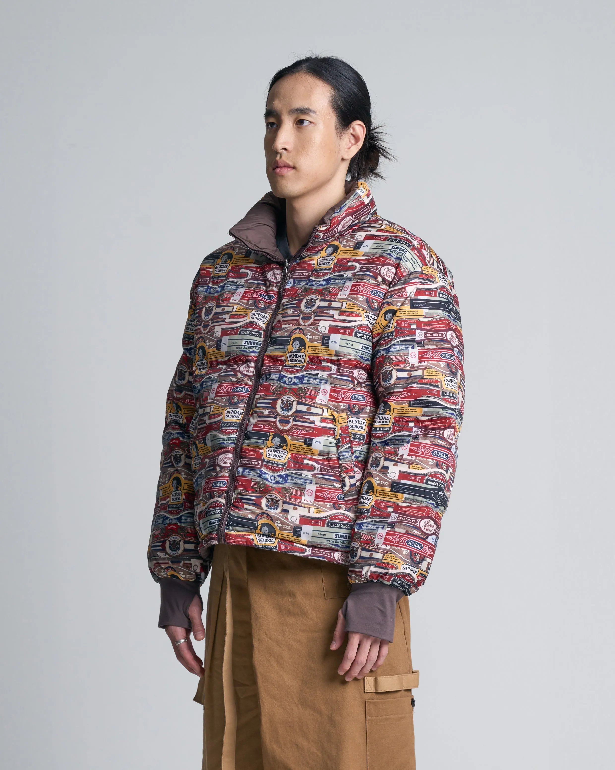 Blunt Wrapped Puffer Jacket (Reversible)