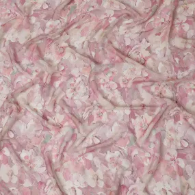 Blushing Petals Viscose Crepe Fabric - 110cm Wide, Exquisite Texture, Purchase Online-D18101