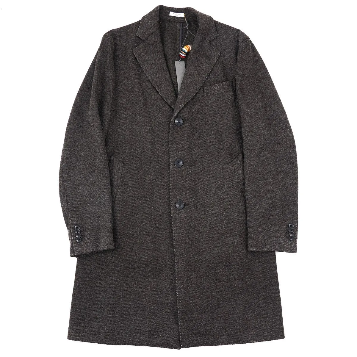 Boglioli Soft-Constructed Wool Overcoat