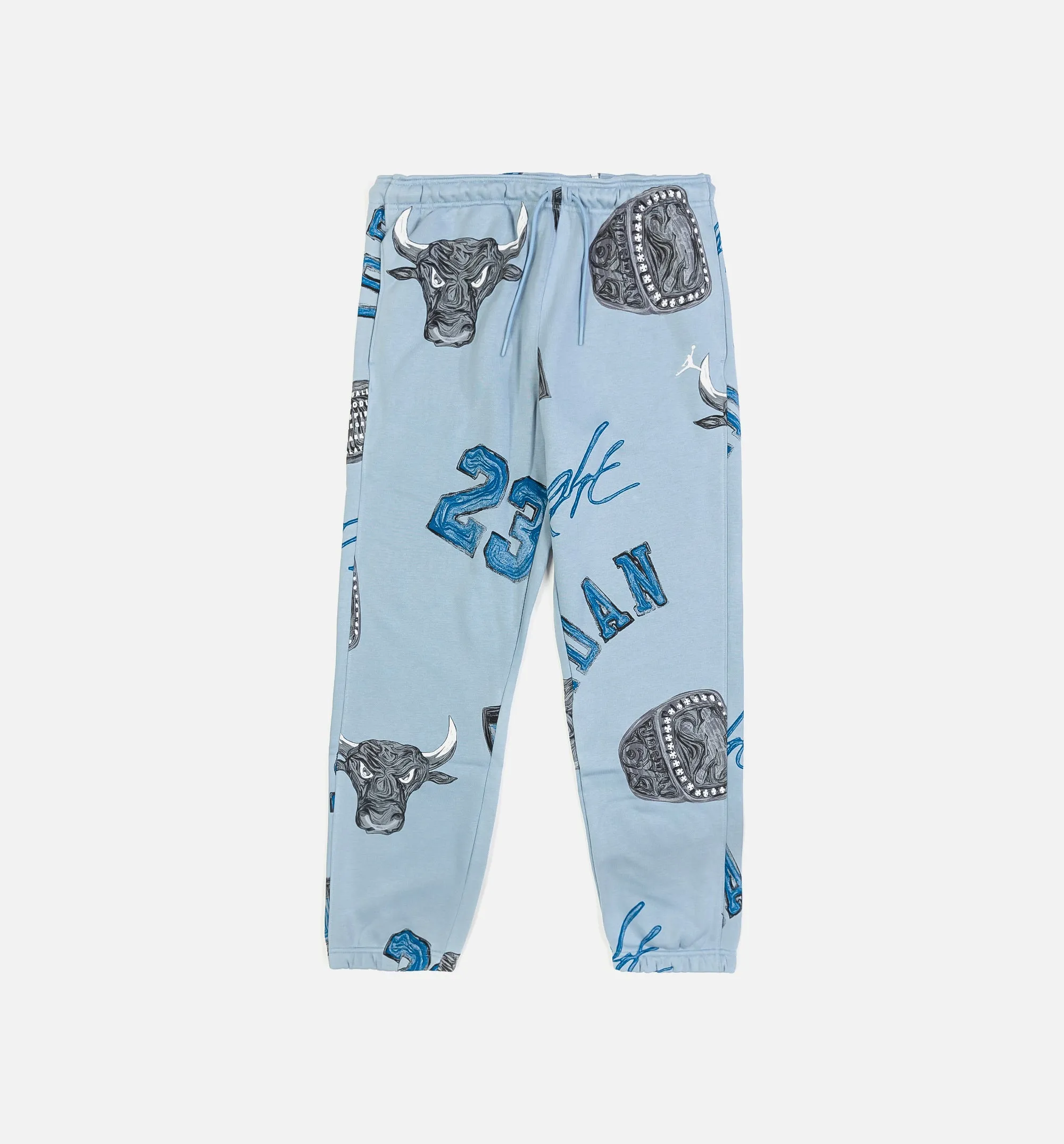 Brooklyn Fleece All Over Print Joggers Womens Pants - Blue/Grey