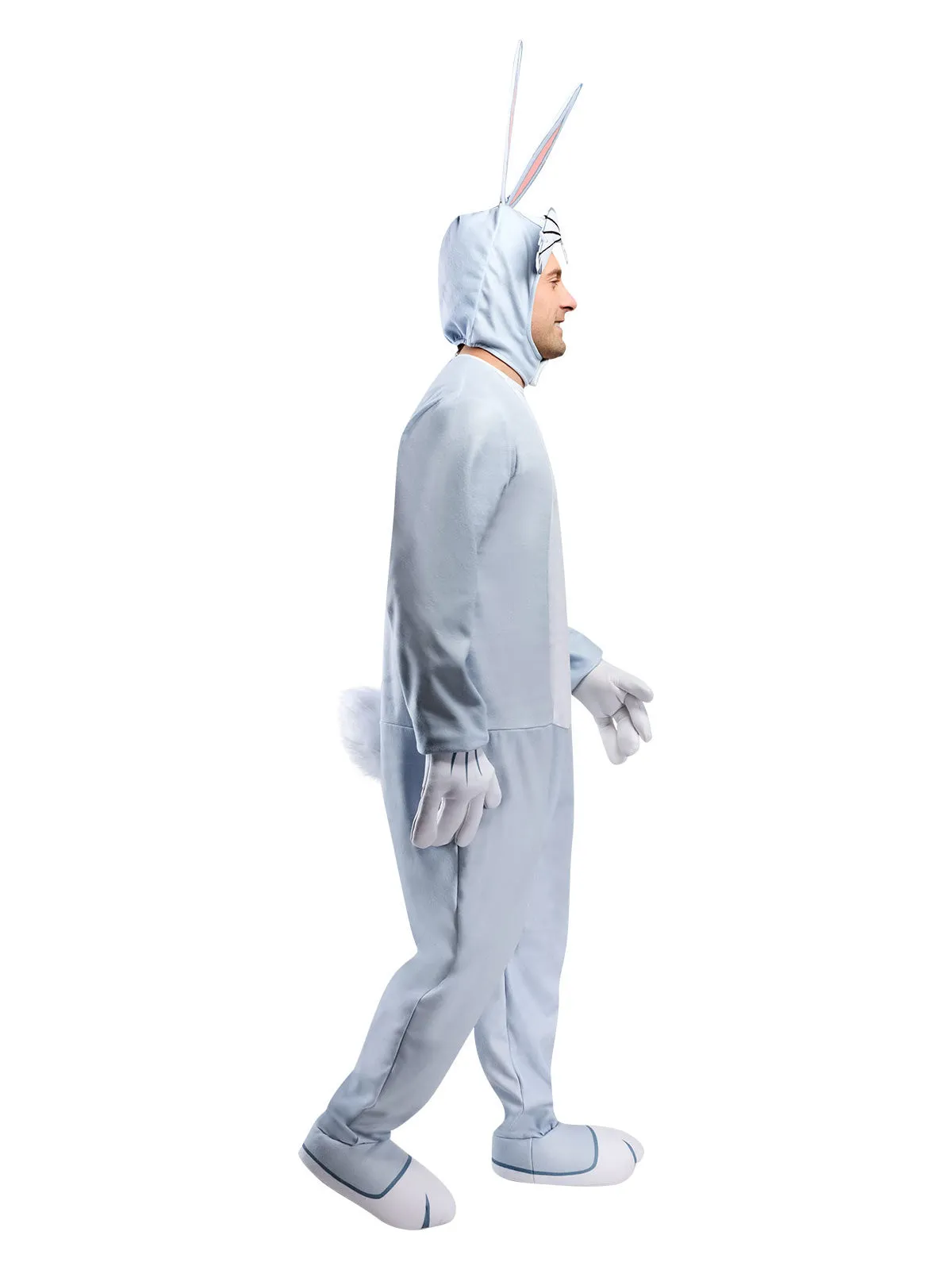 Bugs Bunny Unisex Jumpsuit Costume for Adults - Warner Bros Looney Tunes