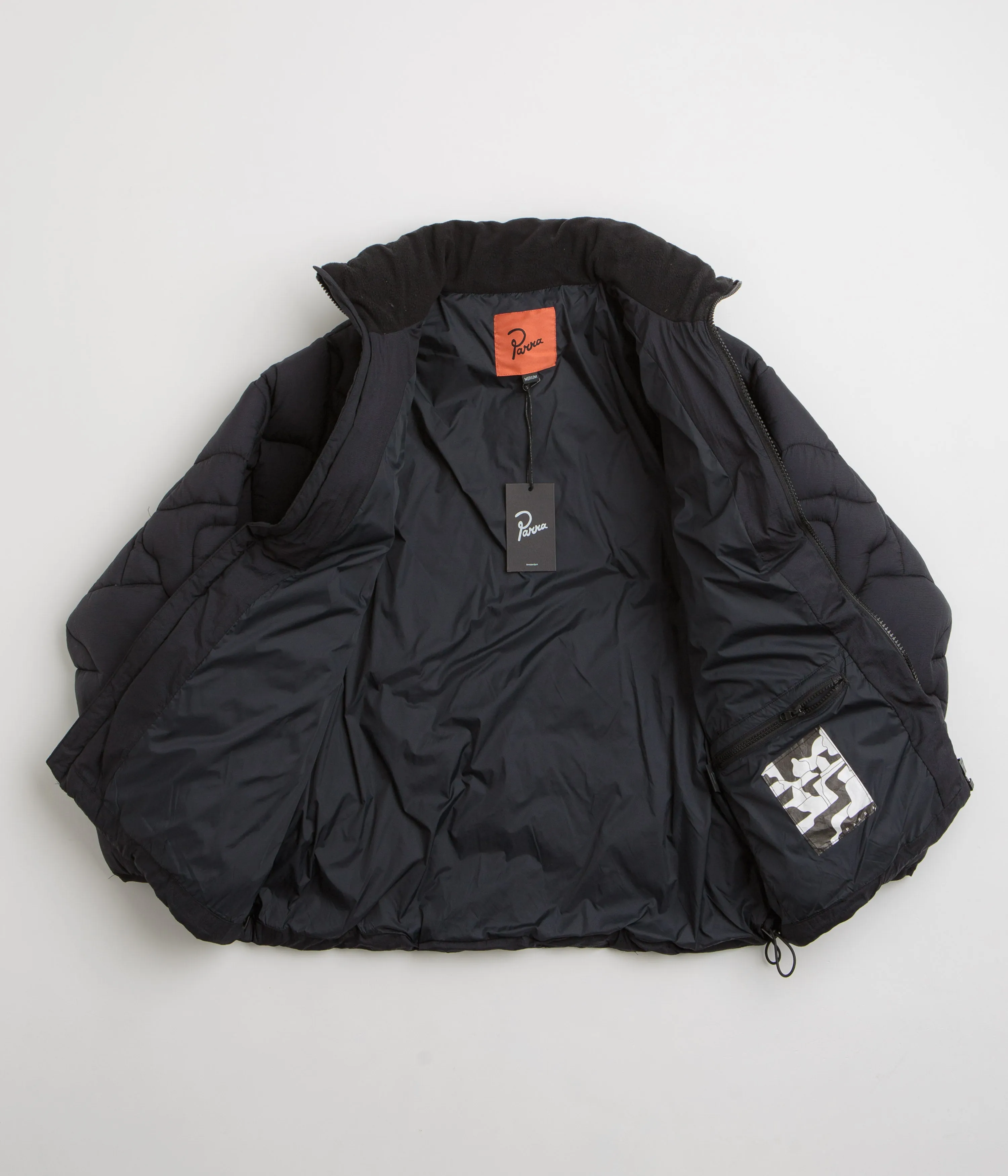 by Parra Boring Village Puffer Jacket - Black