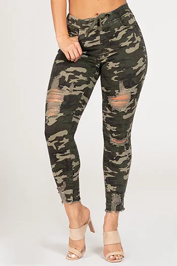 Camo Distressed Joggers