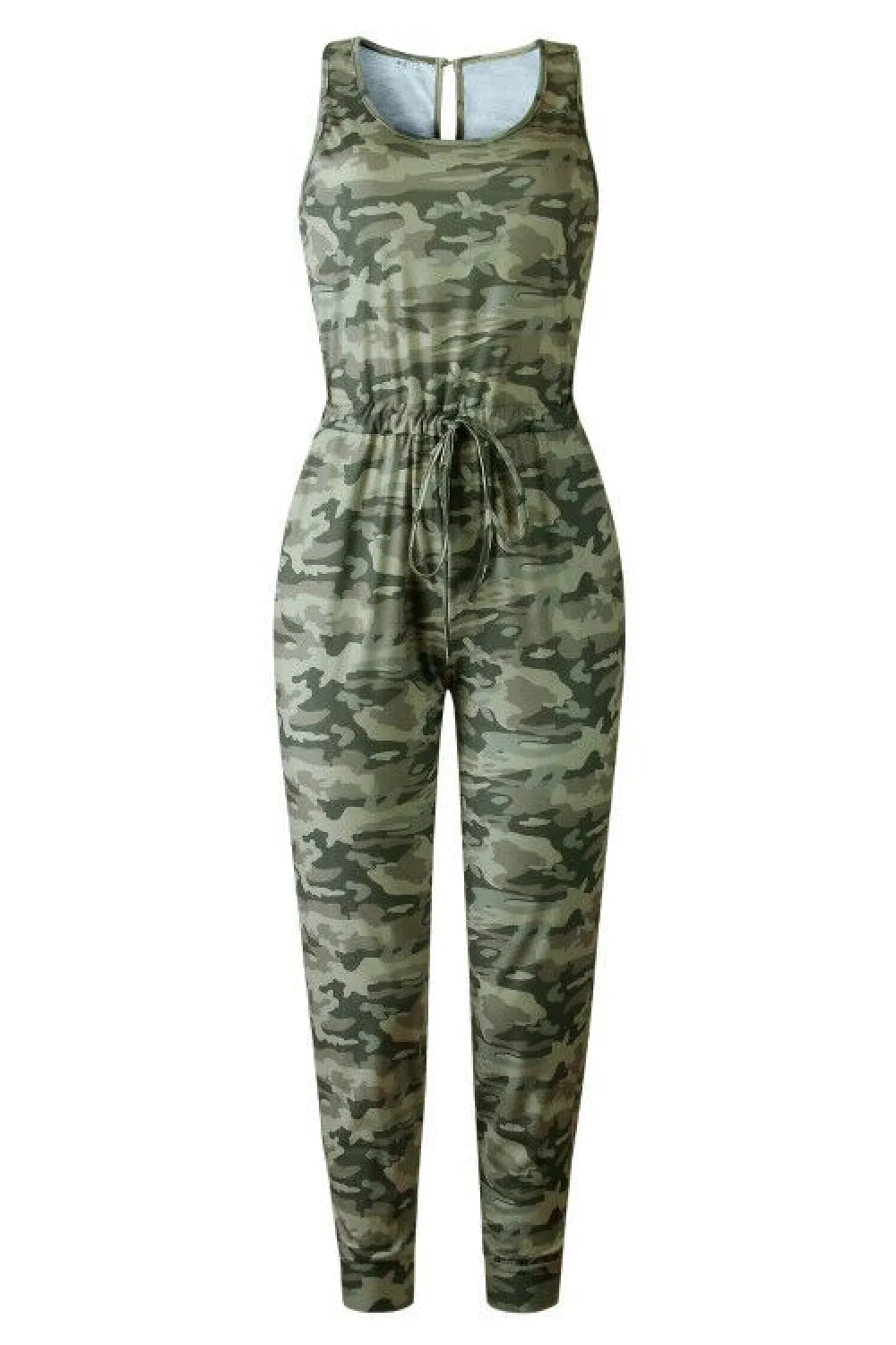 Camouflage Vest Jumpsuit