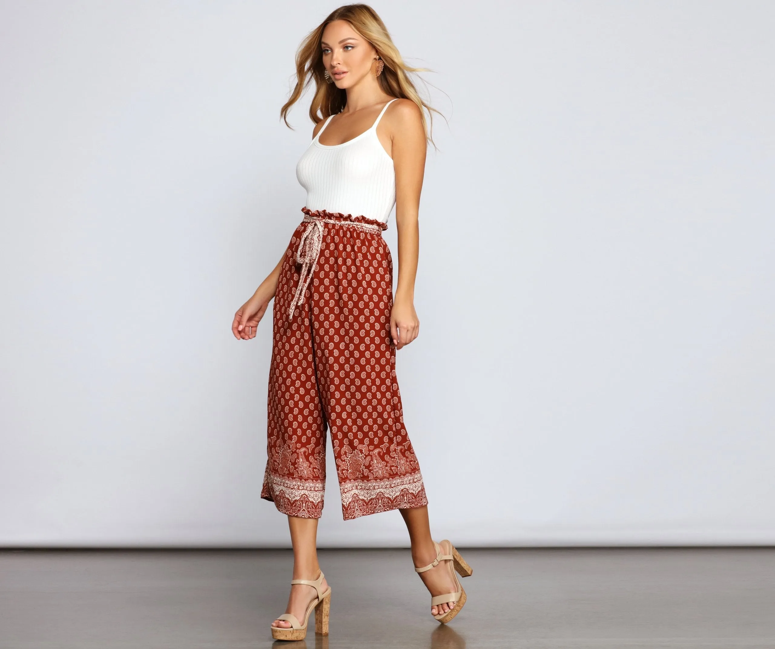 Carefree Glamour Bohemian Paisley Jumpsuit