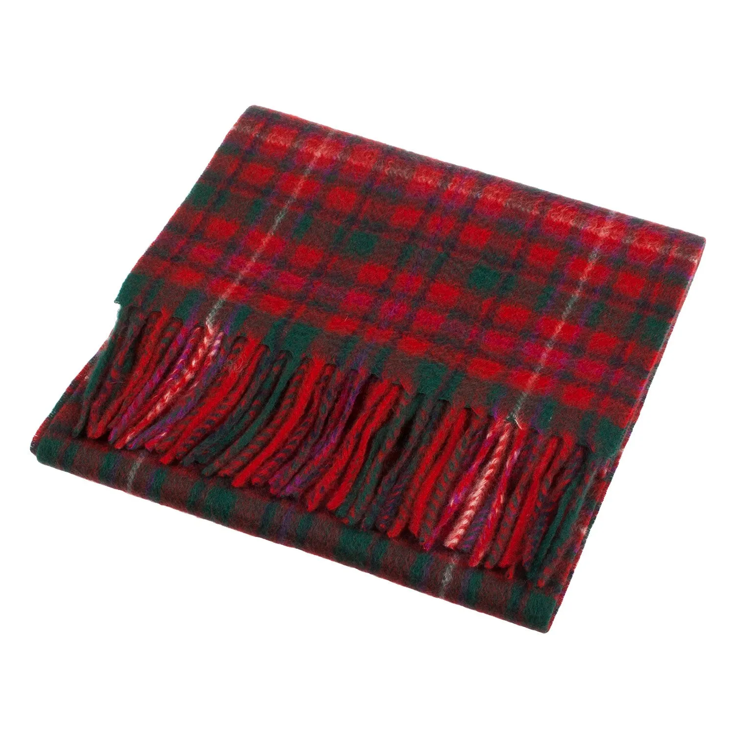 Cashmere Scottish Tartan Clan Scarf  Mackinnon Red