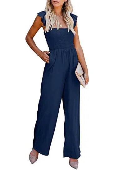 Chic Solid Green Sleeveless Jumpsuit