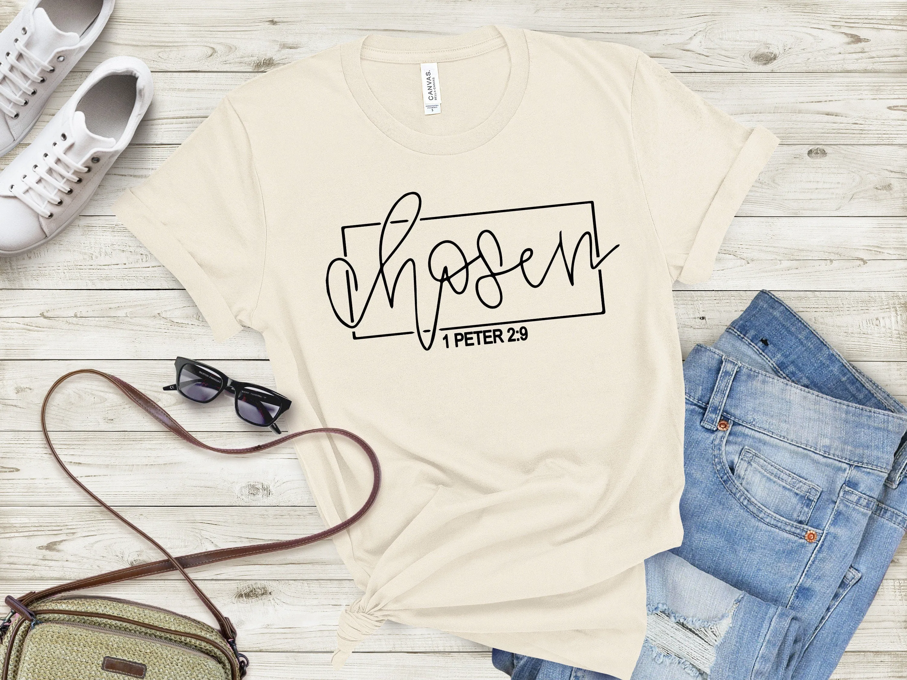 Chosen t shirt  |Christian Tees |  Inspirational Shirt | Religious Apparel | Chosen 1 Peter 2:9 Shirt